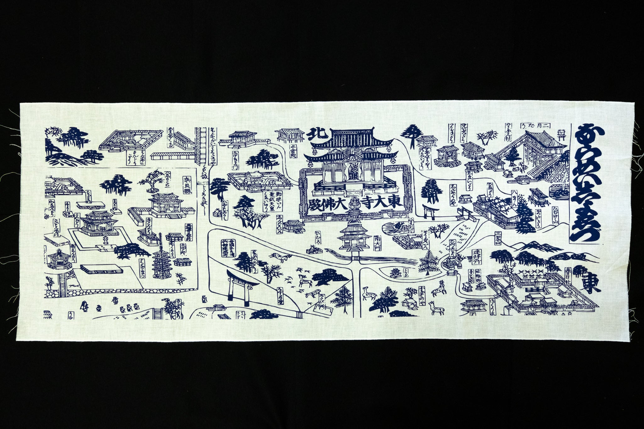 東大寺 手描き 仏画 木板 直筆 一点物 てぬぐい＜奈良名所絵図＞ – 東大寺Online Shop